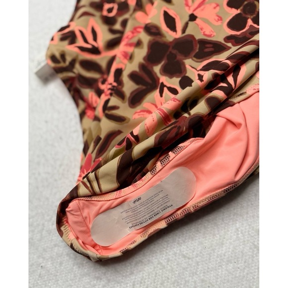 Aerie Women's Wrap One Piece Flroal Pink Swimsuit Sz XL Padded Summer NWT! - Picture 11 of 12